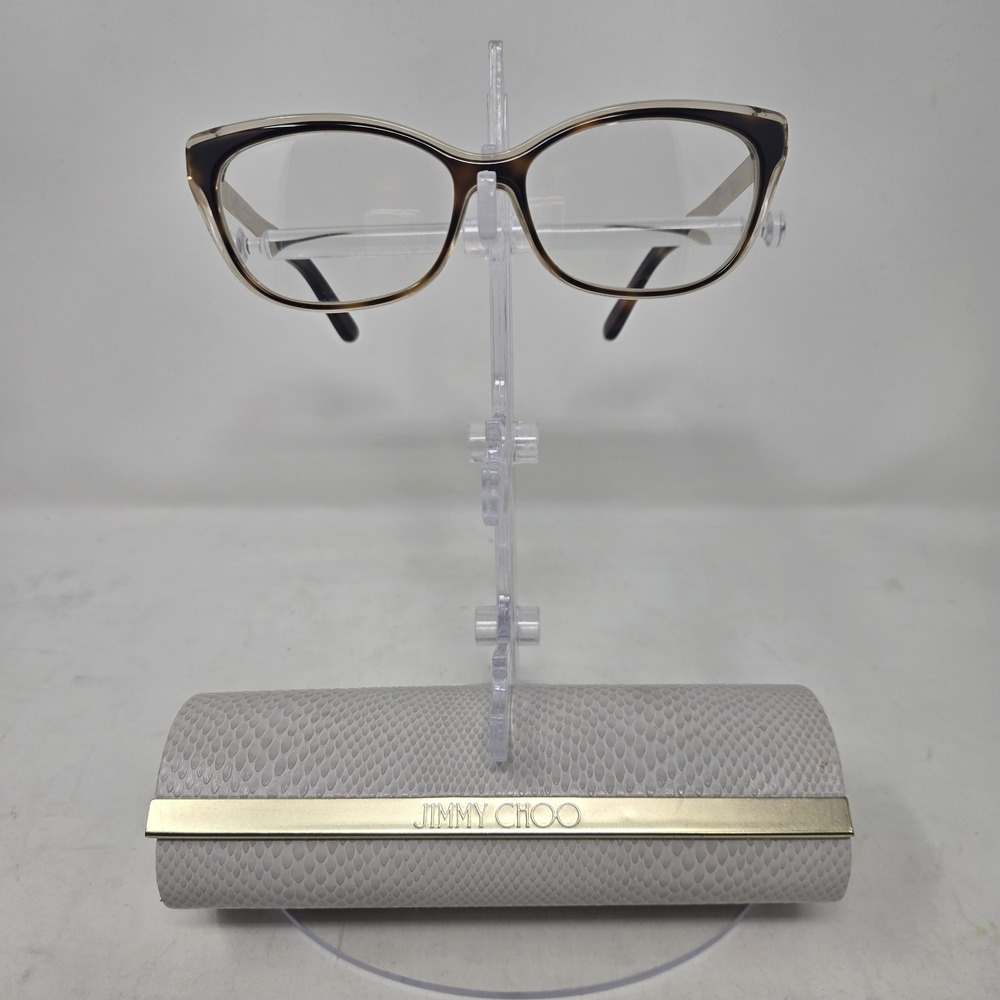 FRAMES ONLY Jimmy Choo Eyeglasses Sunglasses JC126 19W 140 Brown Tortoise Case